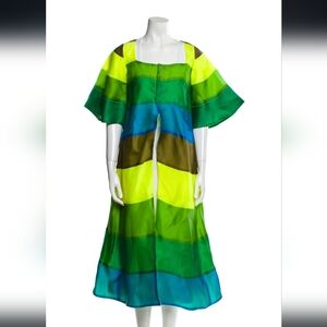 Christopher John Rogers Collection 009 Color Block Overcoat XS Rare Sample